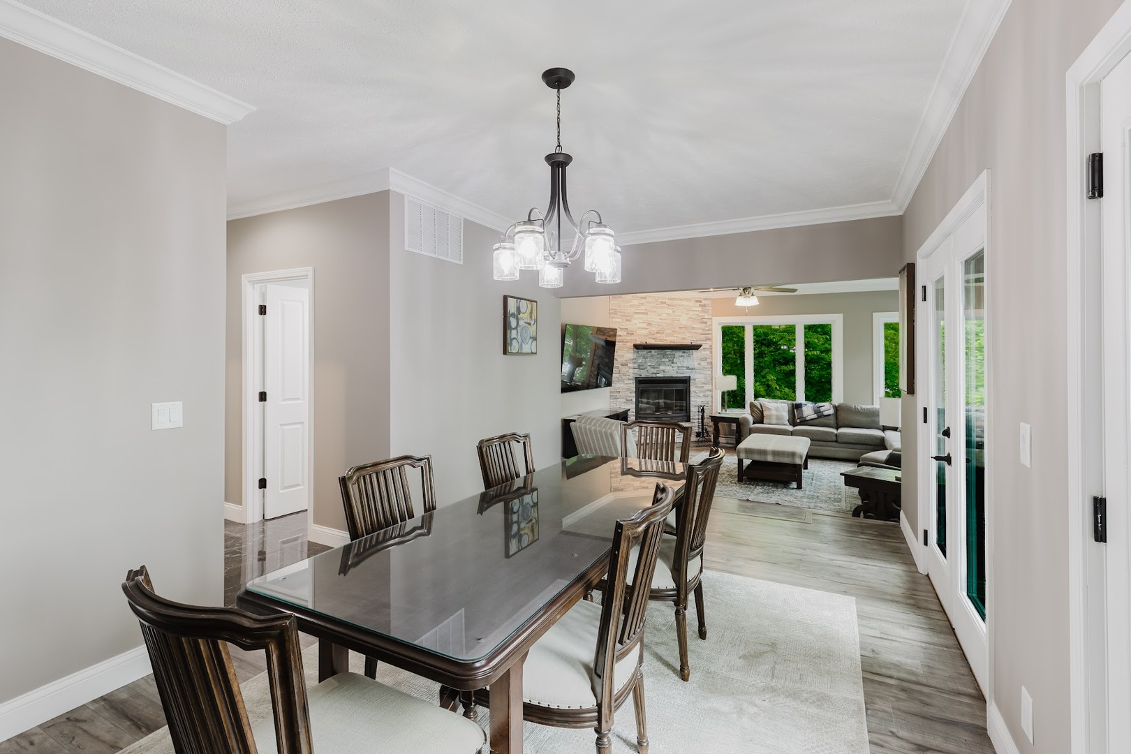 12225 Pebble Point Road Marion, IL 62959 - Photo 17 of 88 a view of a dining room with furniture window and outside view