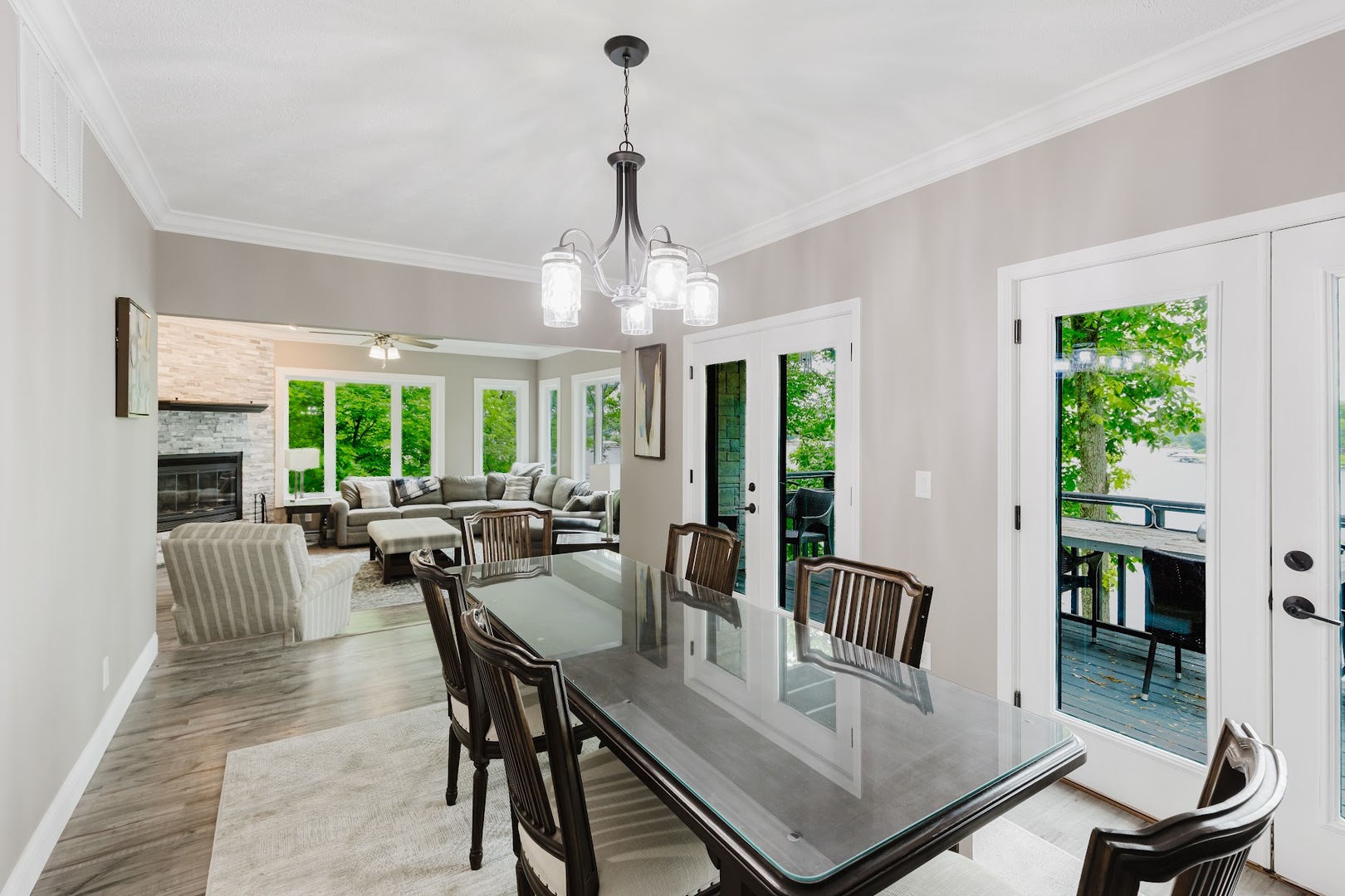 12225 Pebble Point Road Marion, IL 62959 - Photo 19 of 88 a view of a dining room with furniture window and outside view