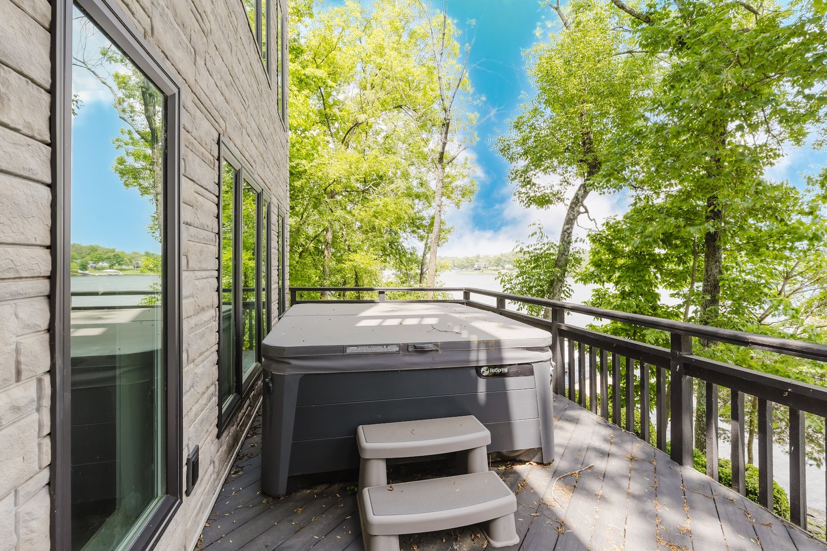 12225 Pebble Point Road Marion, IL 62959 - Photo 69 of 88 a view of a balcony with furniture