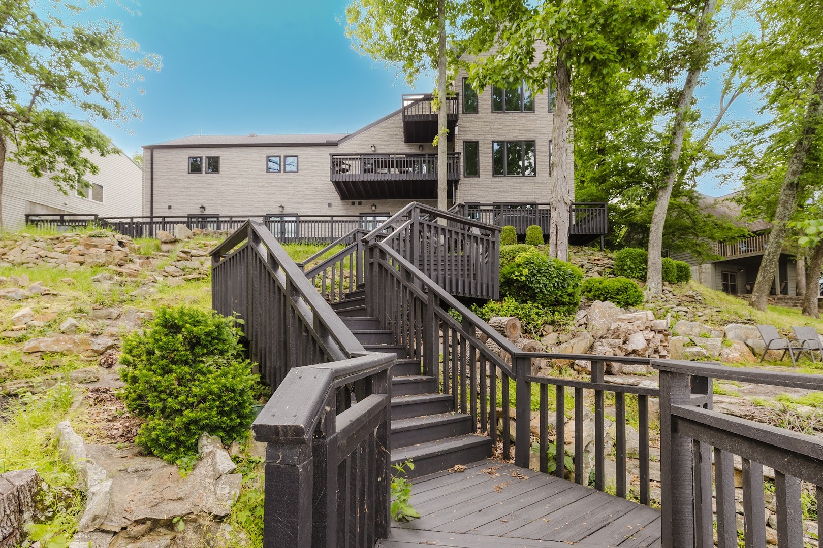 12225 Pebble Point Road Marion, IL 62959 - Photo 74 of 88 a front view of house along with deck and trees