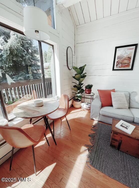 2958 South Frontage Road West, Unit B5 Vail, CO 81657 - Photo 5 of 13 a living room with furniture and wooden floor