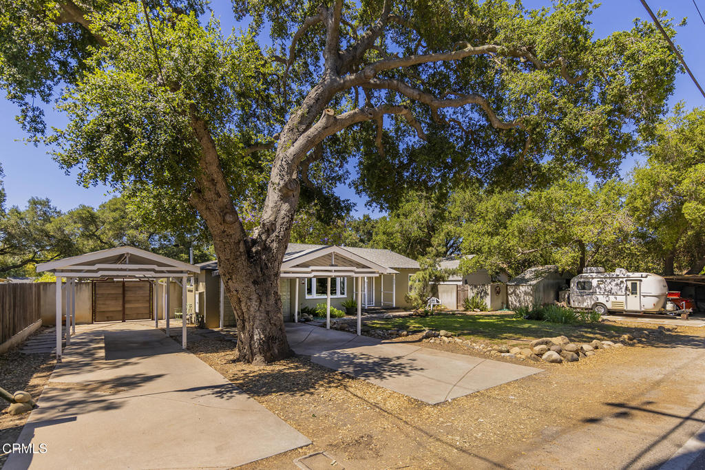 840 Fairview Road Ojai, CA 93023 - Photo 1 of 34 a front view of a house with a yard