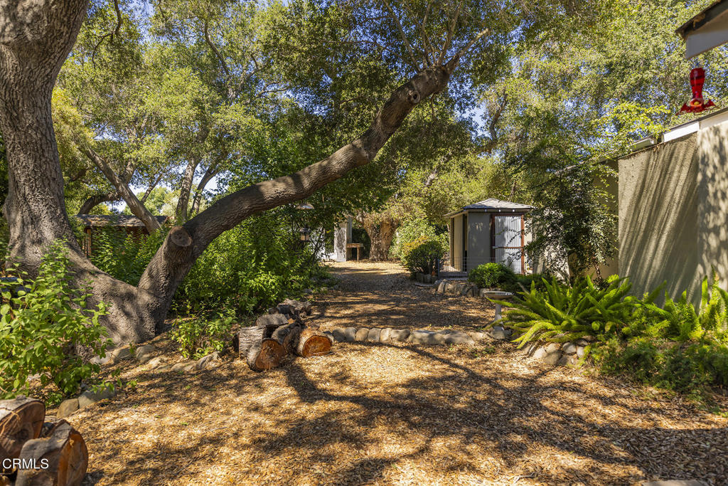 840 Fairview Road Ojai, CA 93023 - Photo 31 of 34 a view of a house with backyard and sitting area