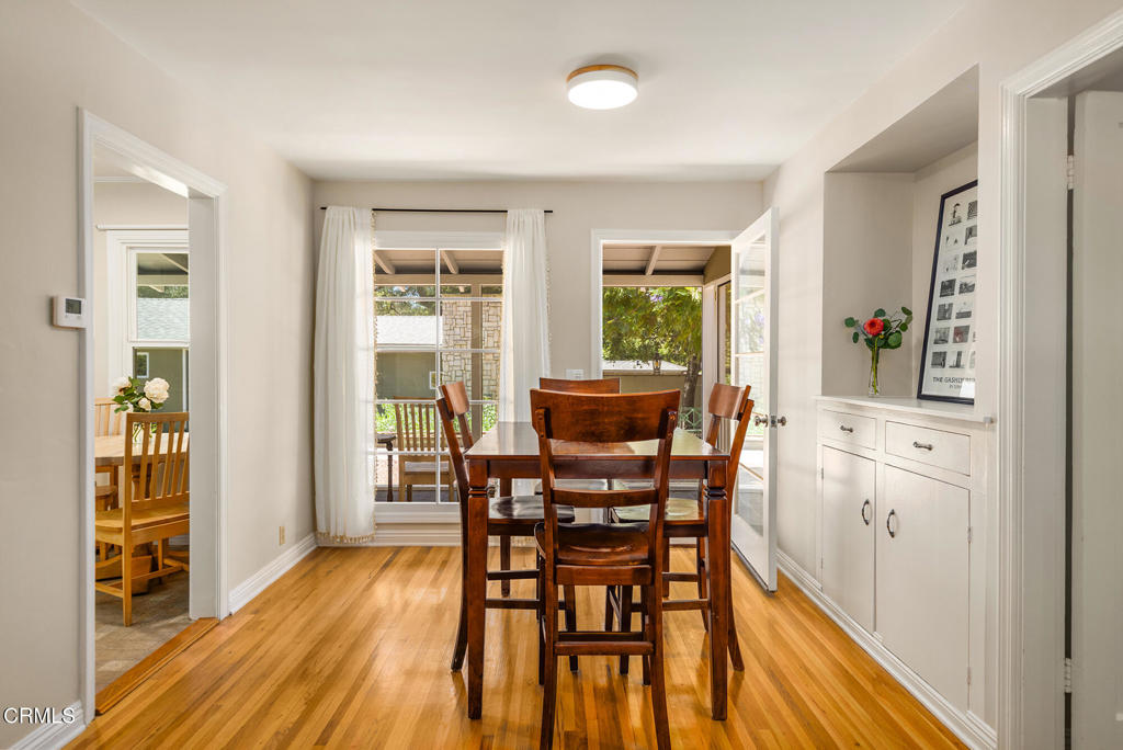 840 Fairview Road Ojai, CA 93023 - Photo 9 of 34 a dining room with furniture and wooden floor