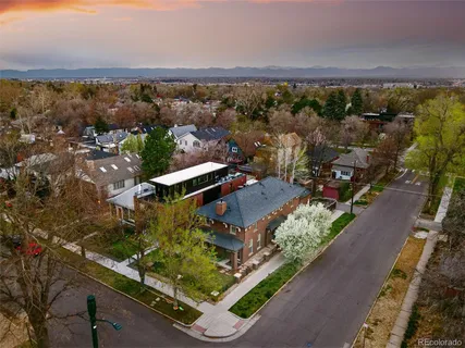 an aerial view of multiple house