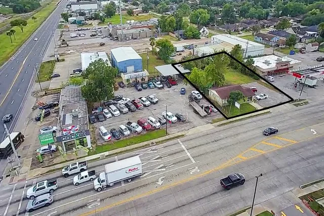 an aerial view of a city
