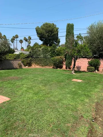 a view of a field of grass and some trees