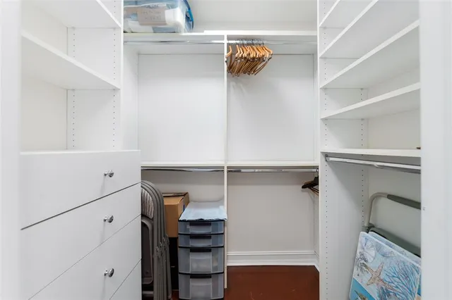 a close view of closet