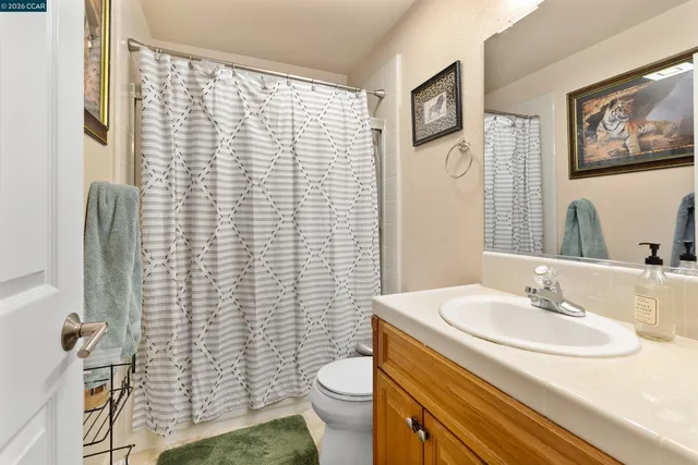 a view of a swimming pool with a lawn chairs and palm tree