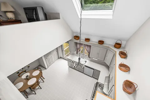 a view of entryway and workspace