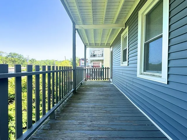 a view of porch with deck
