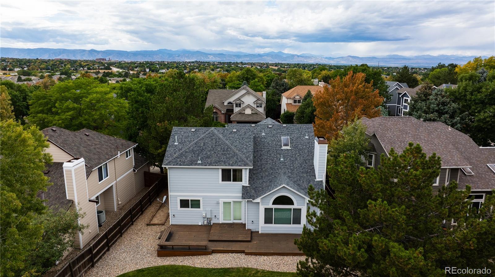 9390 Yale Lane Highlands Ranch, CO 80130 - Photo 46 of 50 an aerial view of a house with a garden