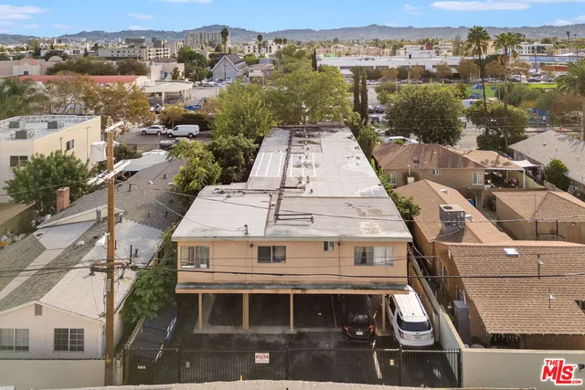 a view of city and mountain