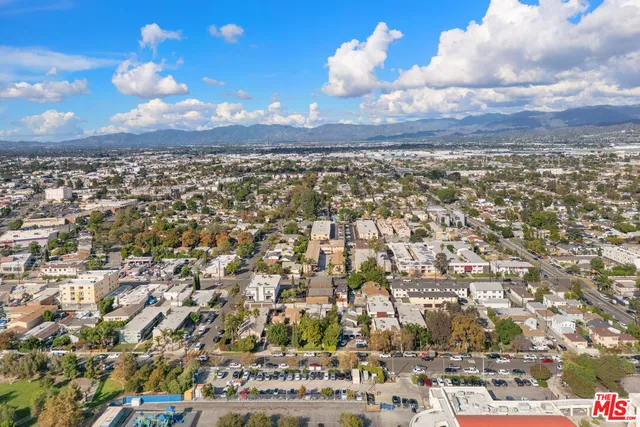 an aerial view of a city