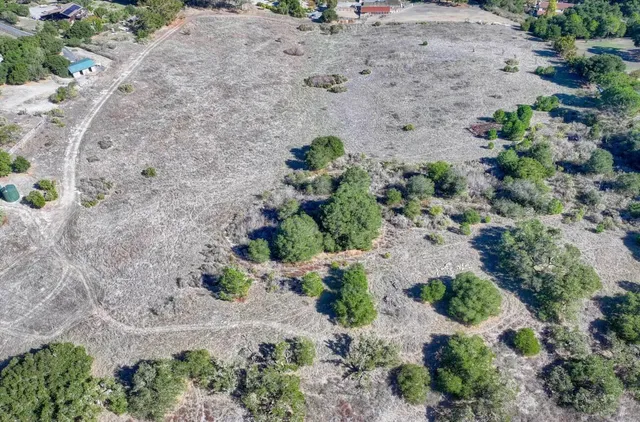 a view of a garden with a yard