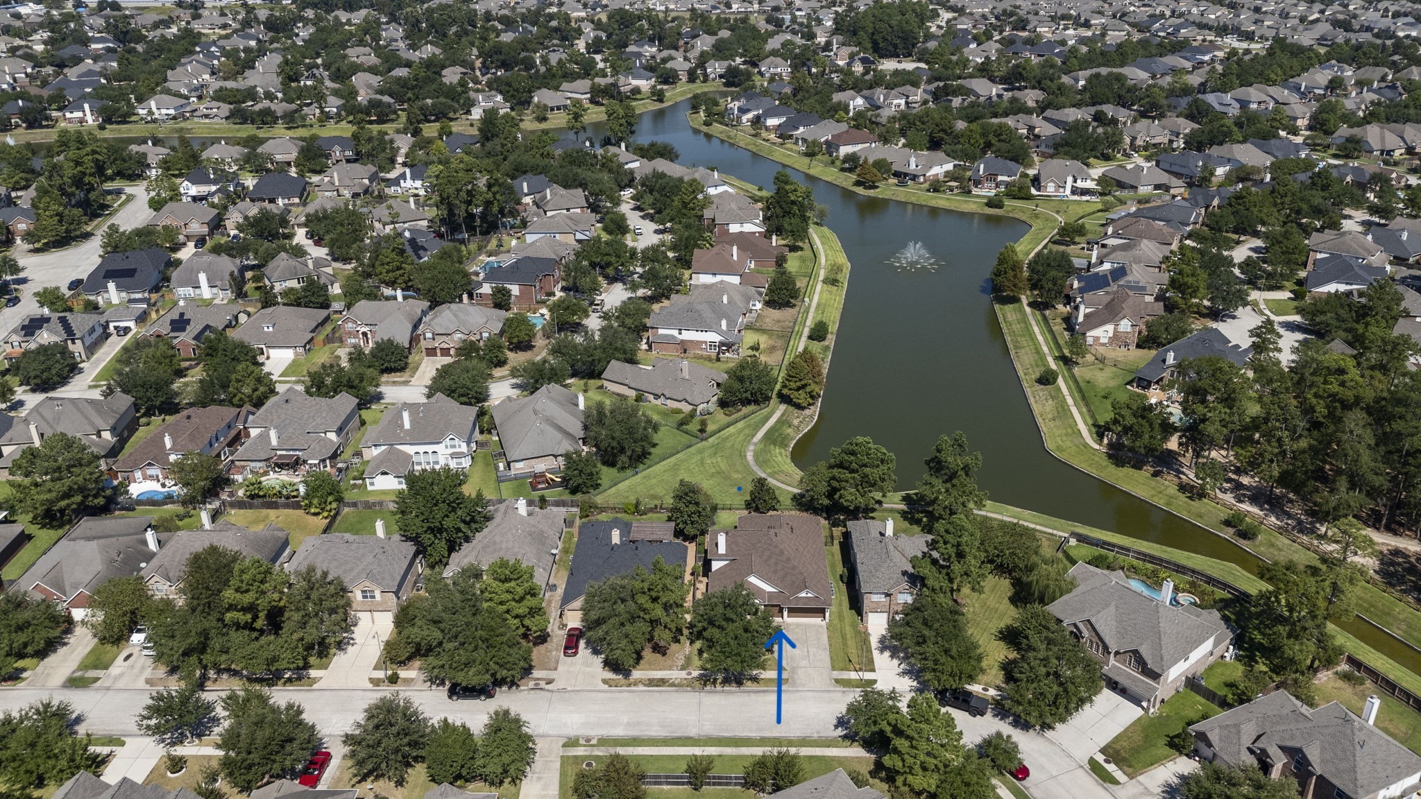 3131 Rustic Gardens Drive Spring, TX 77386 - Photo 2 of 39 an aerial view of a residential houses with outdoor space and trees