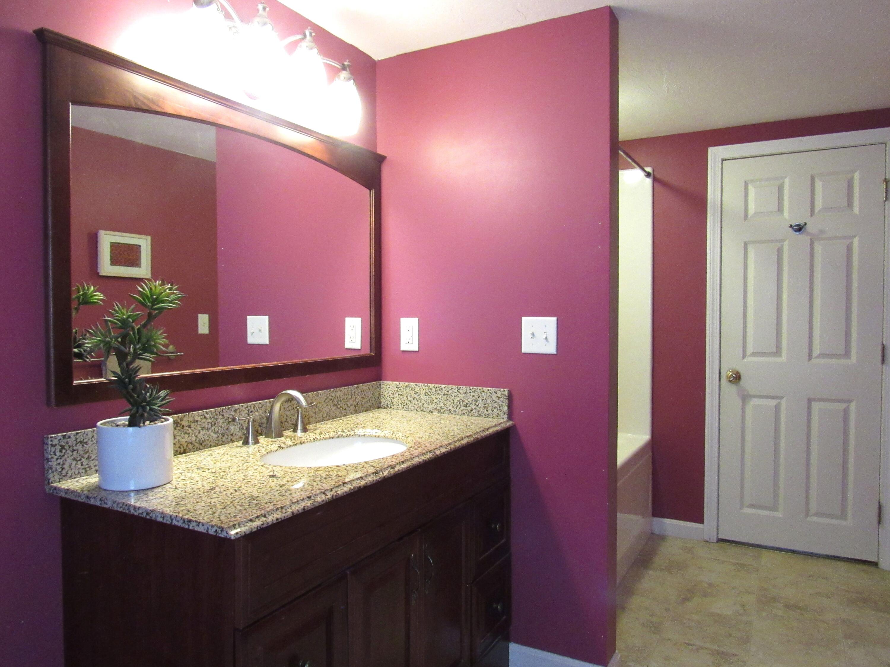 249 Ames Way Centerville, MA 02632 - Photo 29 of 41 a bathroom with a granite countertop sink and a mirror