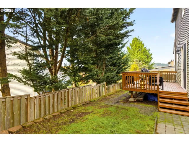 a house view with a garden space