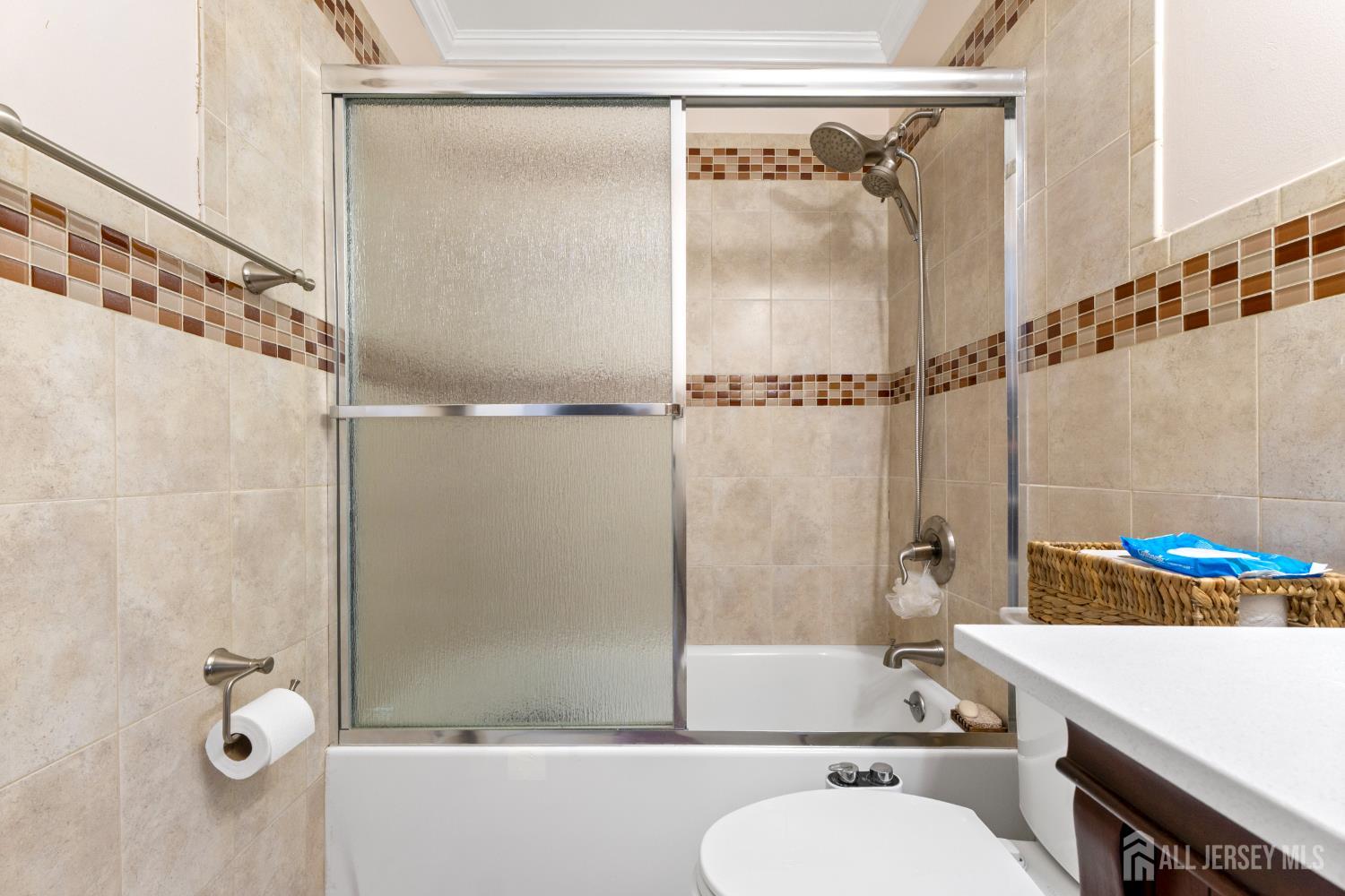 114 Pendleton Place Old Bridge, NJ 08857 - Photo 34 of 49 a bathroom with a granite countertop bathtub shower sink vanity and toilet