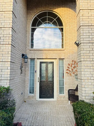 a view of front door of house
