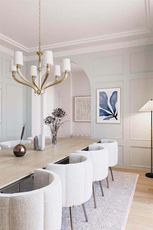 4049 Clover Lane Dallas, TX 75220 - Photo 11 of 33 a view of a dining table chairs and chandelier