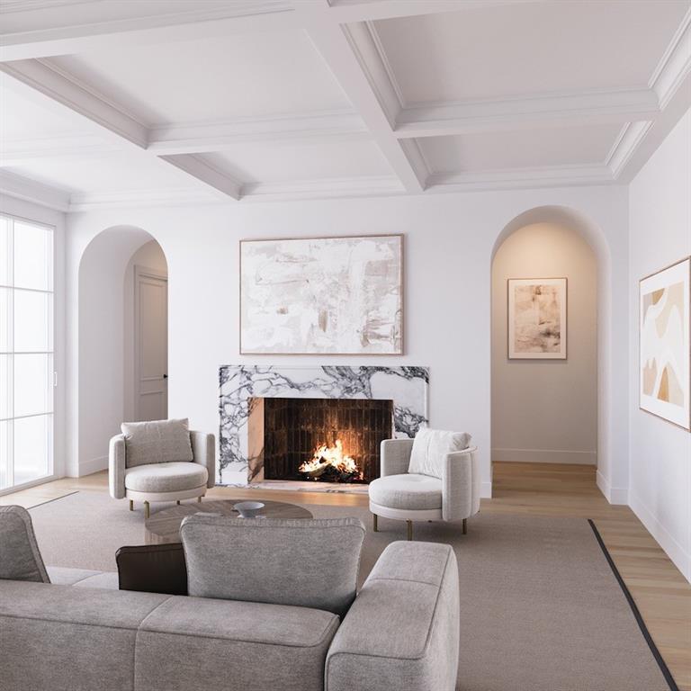 4049 Clover Lane Dallas, TX 75220 - Photo 4 of 33 a living room with furniture and a fireplace