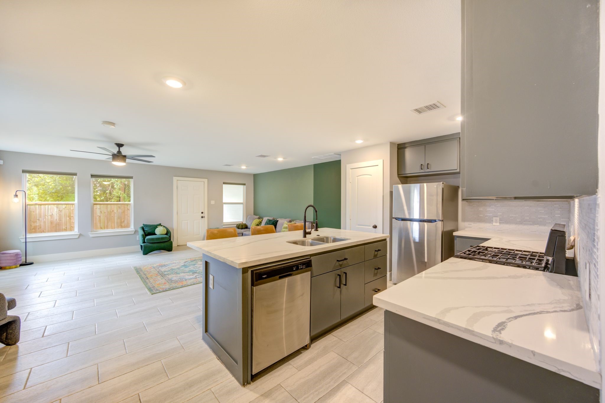436 Owens Street Houston, TX 77029 - Photo 15 of 33 a kitchen with a sink and cabinets