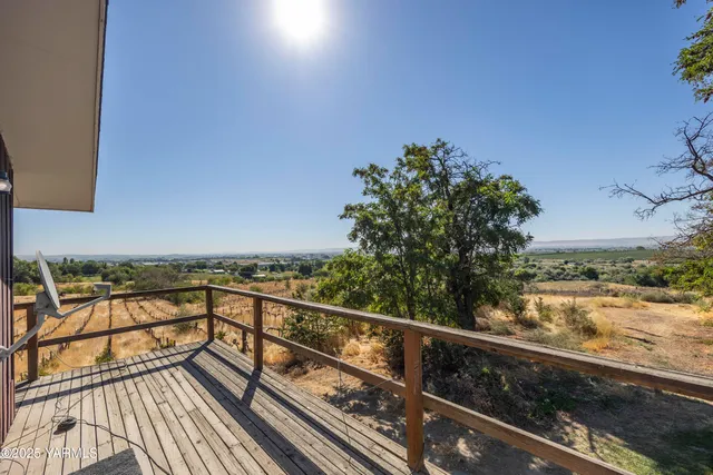 a view of a house with backyard porch and garden