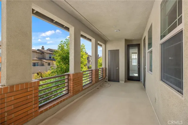 a view of a building from balcony