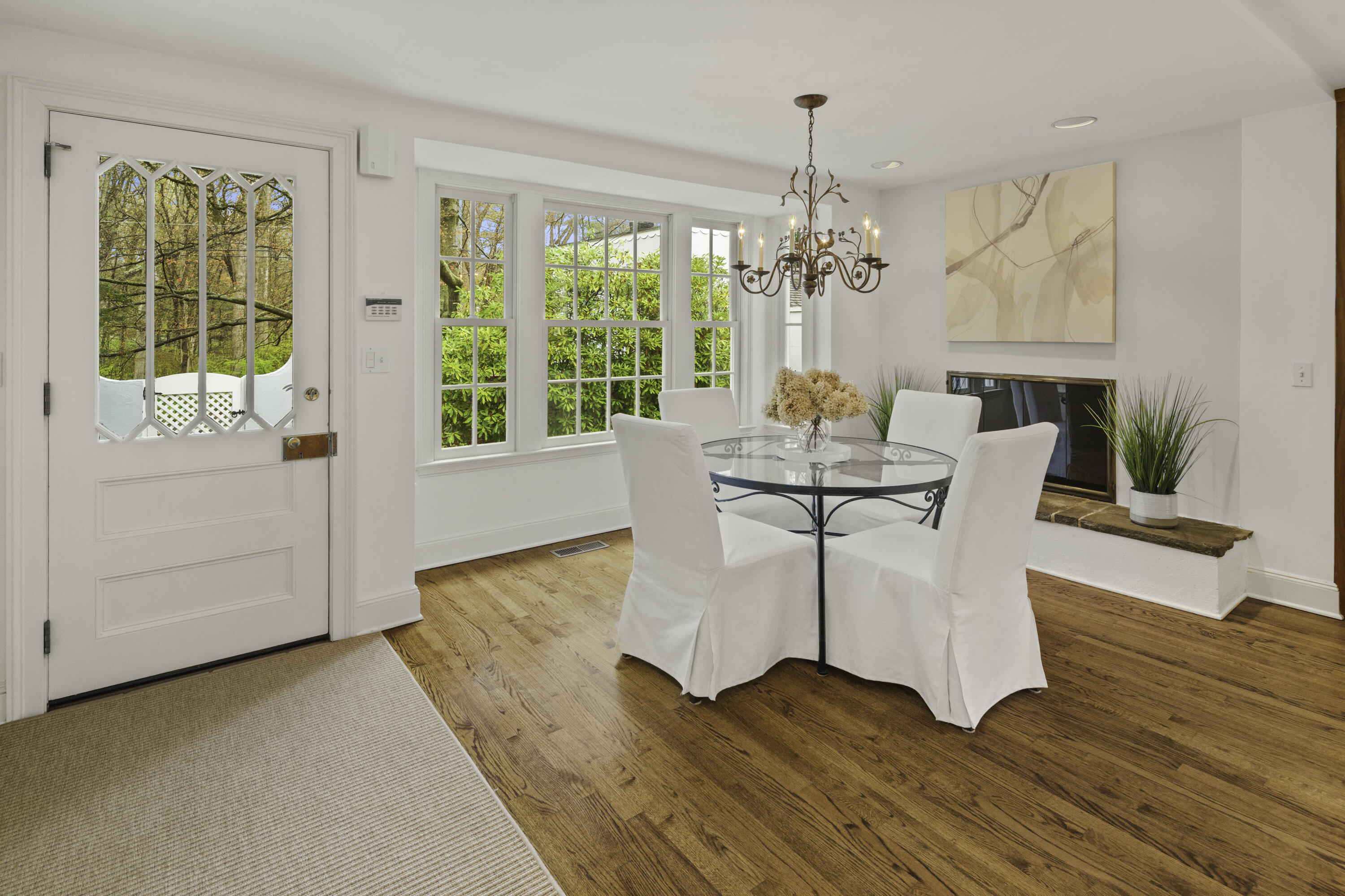 176 Michigan Road New Canaan, CT 06840 - Photo 12 of 42 Breakfast Area with Fireplace