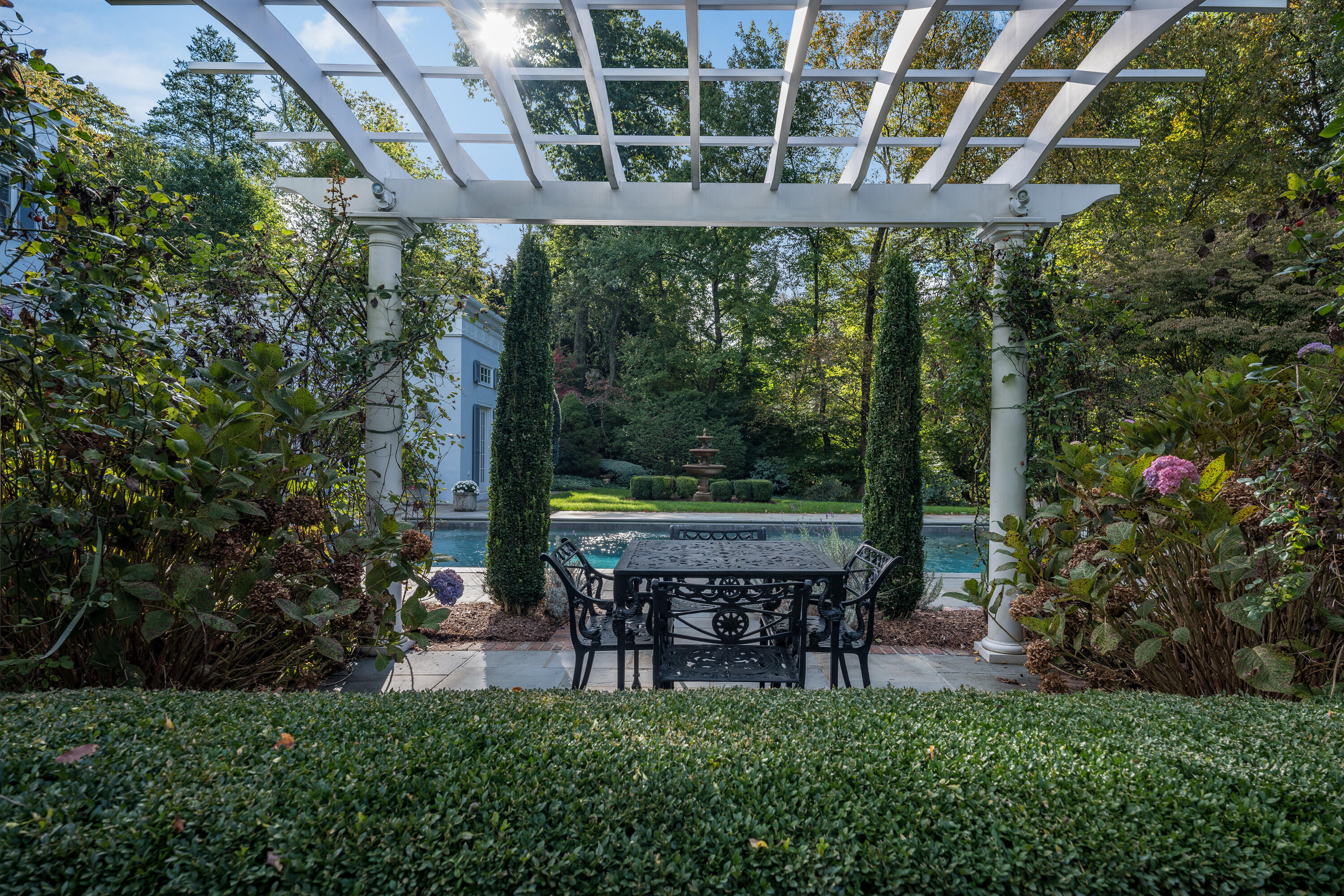 176 Michigan Road New Canaan, CT 06840 - Photo 28 of 42 View Through Pergola
