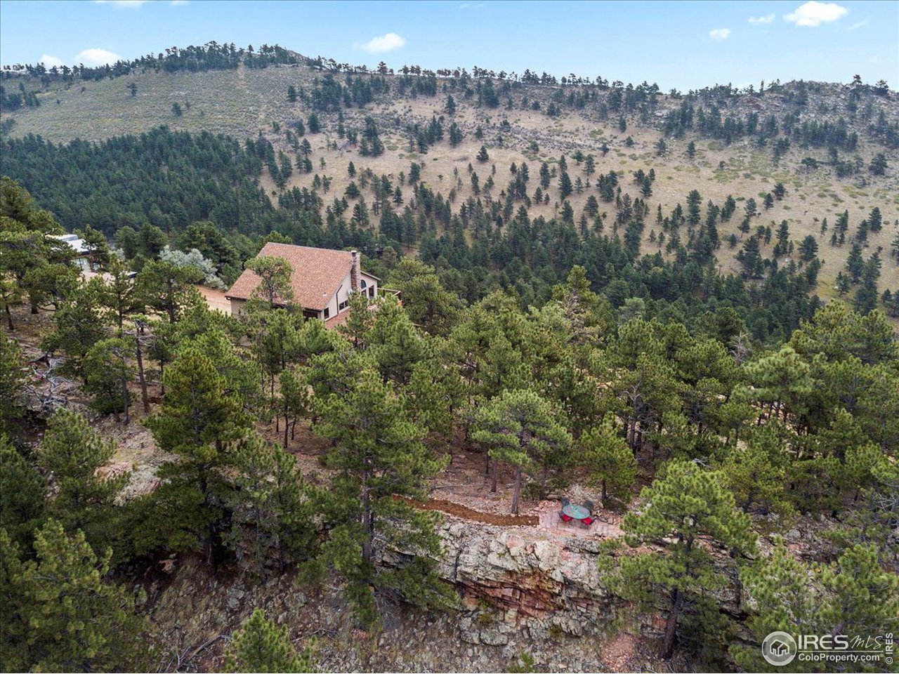 6293 Red Hill Road Boulder, CO 80302 - Photo 35 of 40 an aerial view of a house with a yard