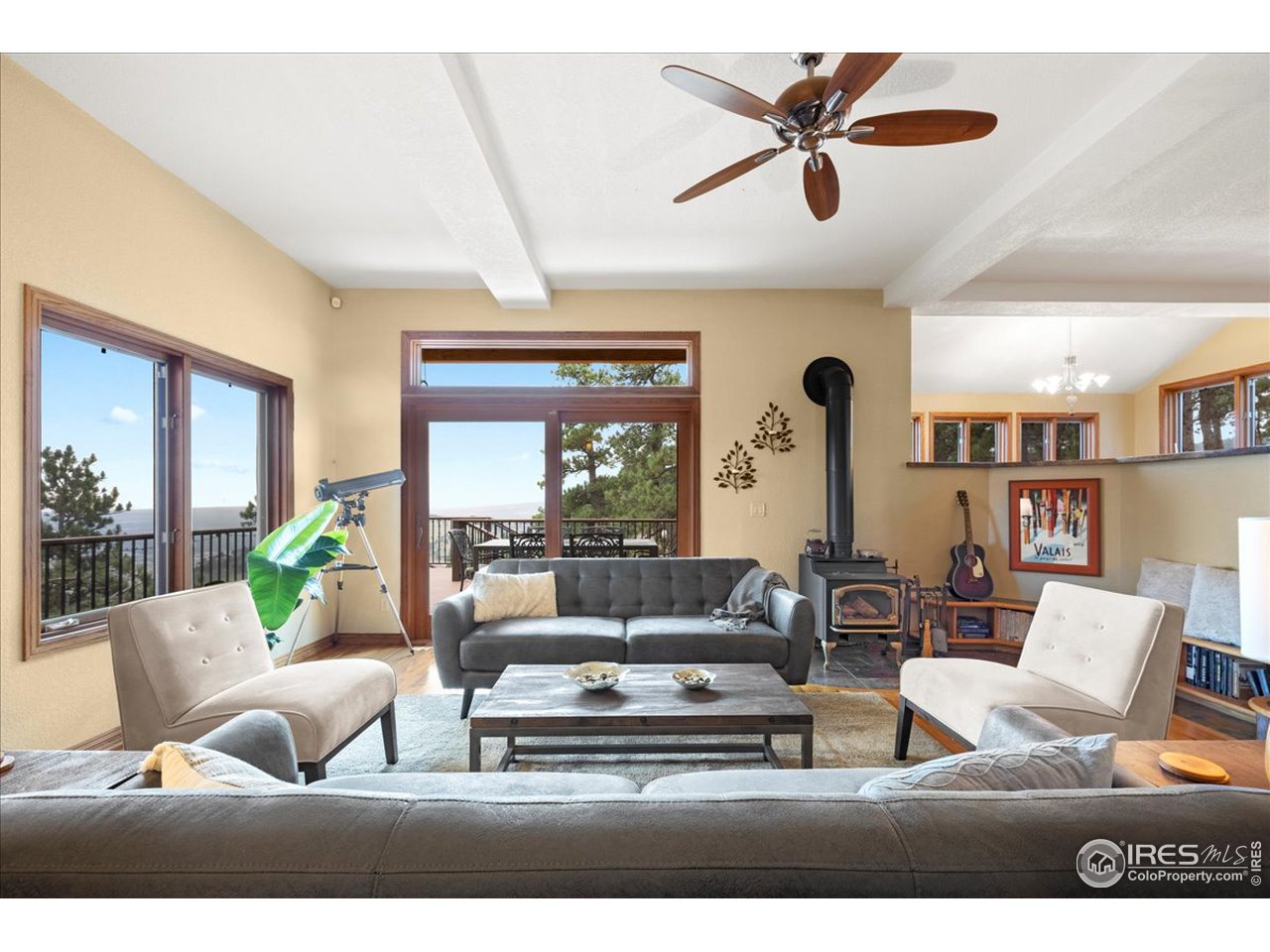 6293 Red Hill Road Boulder, CO 80302 - Photo 9 of 40 a living room with furniture and a large window
