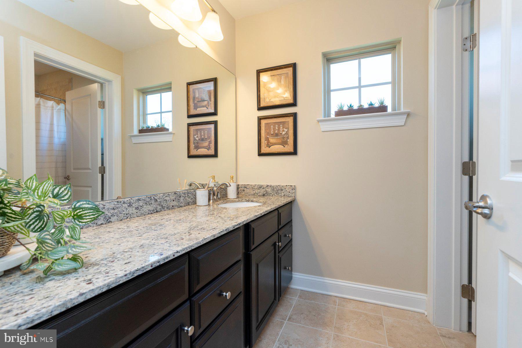6931 Summit Circle Baltimore, MD 21239 - Photo 21 of 39 a bathroom with a granite countertop sink and a mirror