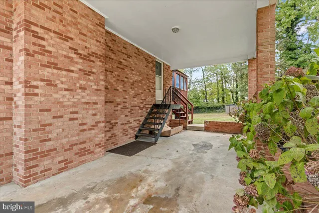 a view of outdoor space with deck and living space