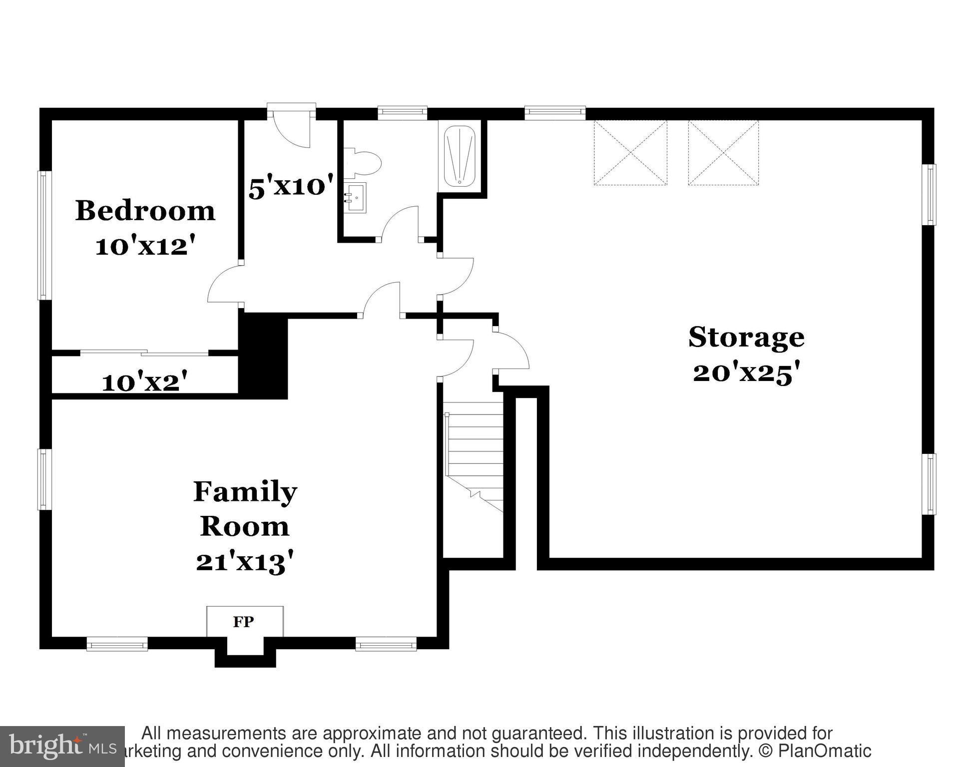 1800 Ladd Street Silver Spring, MD 20902 - Photo 21 of 22 Lower Level Floor Plan with Full Bath
