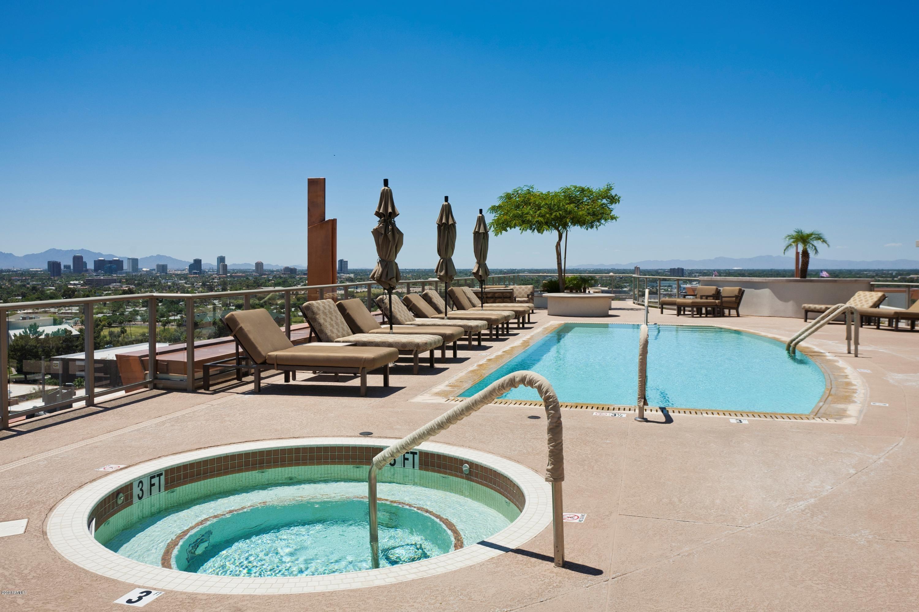 2211 East Camelback Road, Unit 701 Phoenix, AZ 85016 - Photo 30 of 32 Rooftop Pool