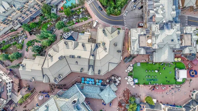 an aerial view of a city