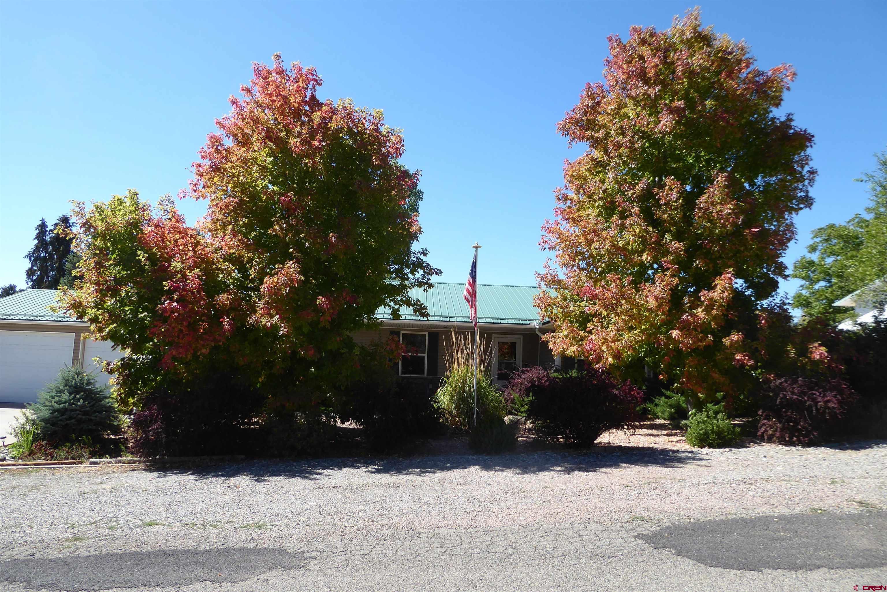 a view of a house with a tree in front