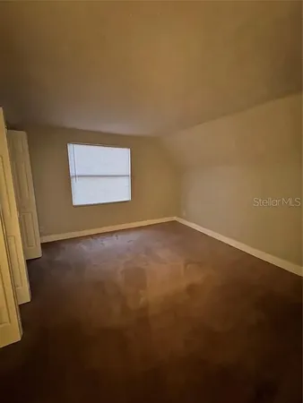 a view of room and garage