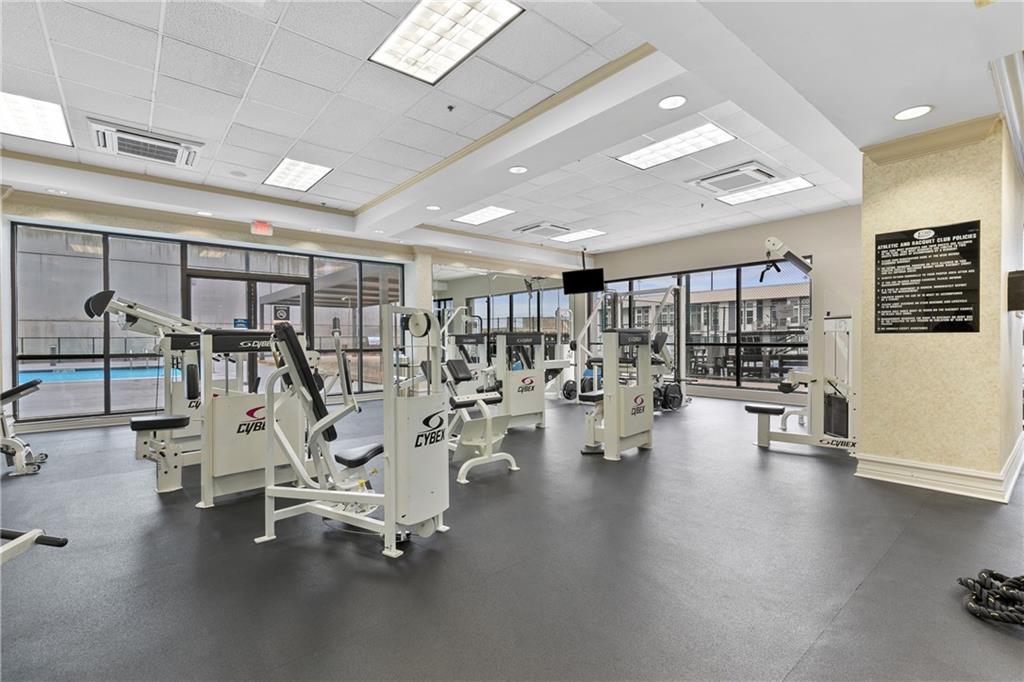 1280 West Peachtree Street Northwest, Unit 3806 Atlanta, GA 30309 - Photo 26 of 35 a view of a room with gym equipment