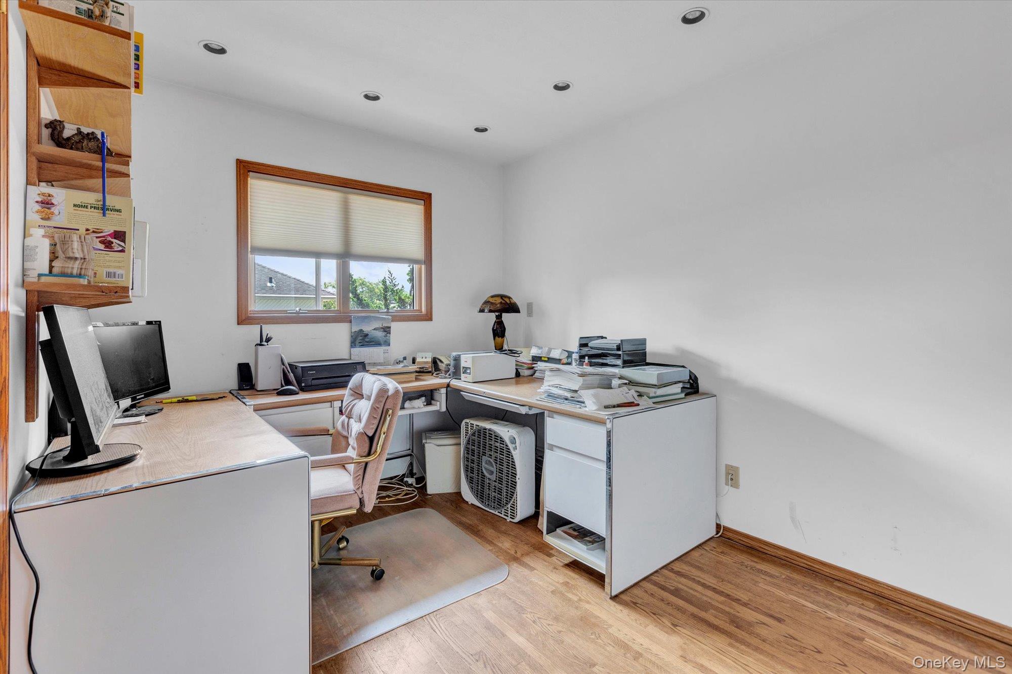 19 Clearland Road Syosset, NY 11791 - Photo 18 of 22 Office area featuring light wood-style flooring and recessed lighting