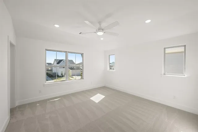 an empty room with an entryway