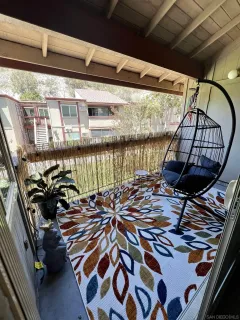 a view of an outdoor space with seating area