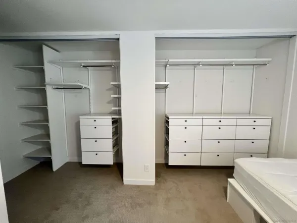 walk in closet with window