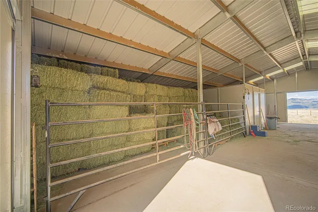 a view of a room with shelves