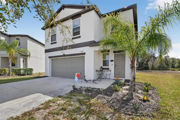 a front view of a building