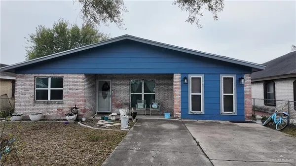 a front view of a house with patio