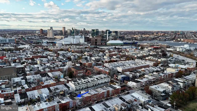 an aerial view of multiple house