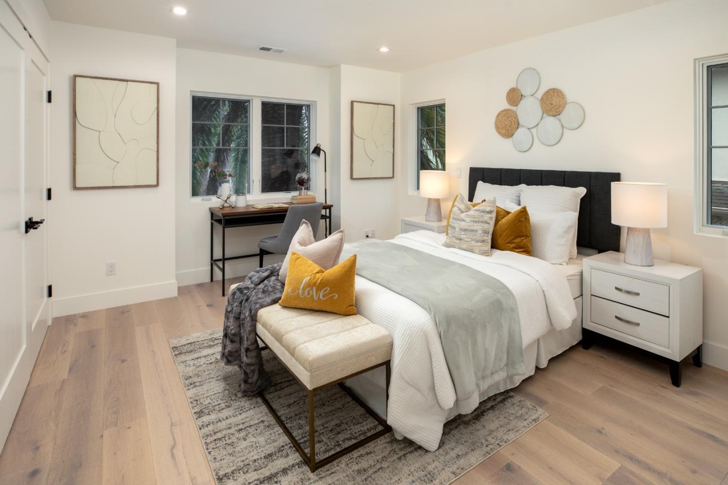 737 Linden Avenue Burlingame, CA 94010 - Photo 18 of 42 a bed room with a bed and a couch